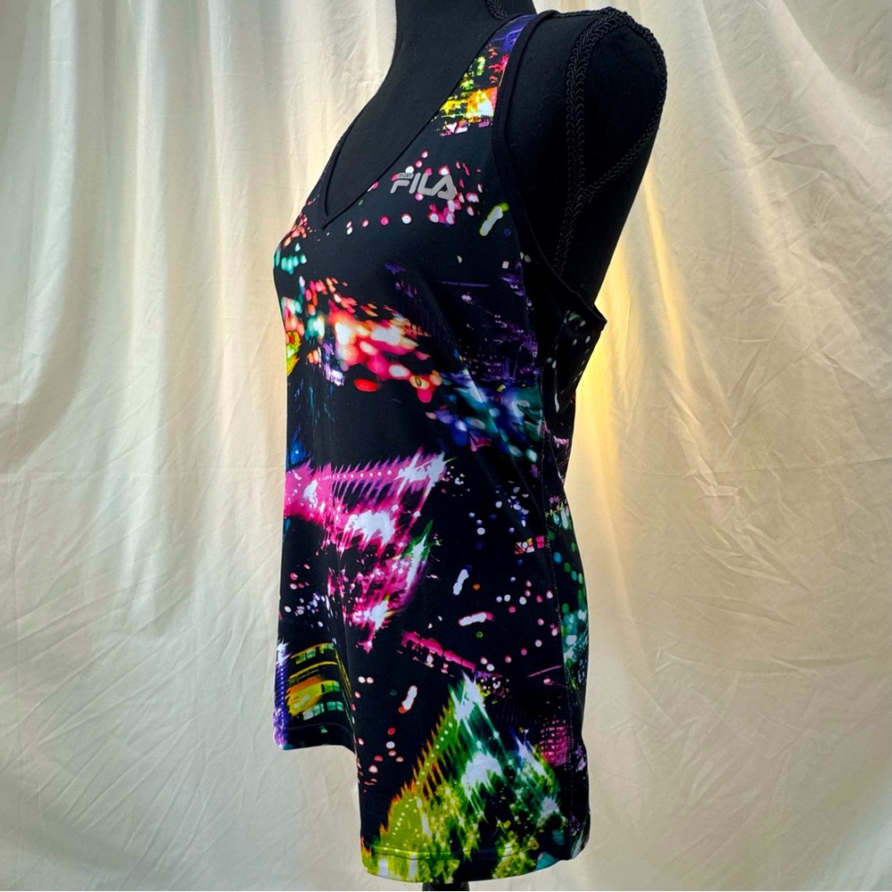 FILA Racerback Tank Top, Vibrant Blurred City Scene - Picture 2 of 7